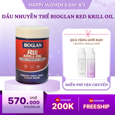 Dầu Nhuyễn Thể Bioglan Red Krill Oil 1000mg 60 Viên.